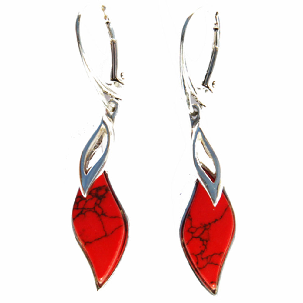 Red Coral Earrings 1310