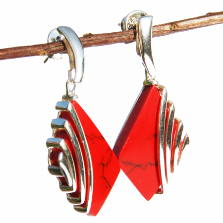 Red Coral Earrings 2209