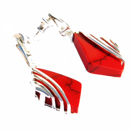 Red Coral Earrings 2209