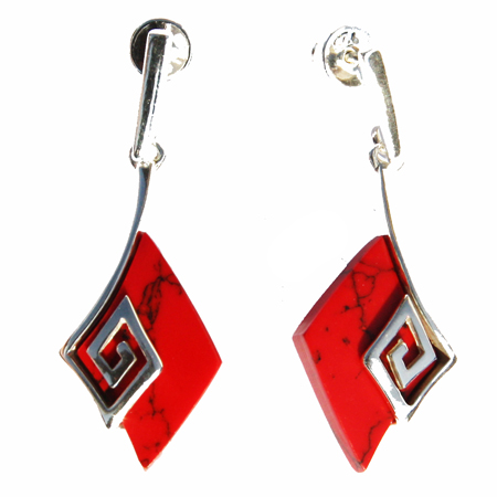 Red Coral Earrings 409