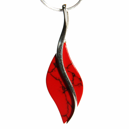 Red Coral Pendant 3409
