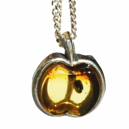 Honey Amber Pendant - Apple