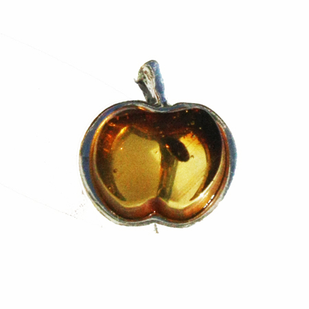 Honey Amber Pendant - Apple