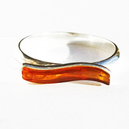 Honey Amber Ring - Wave
