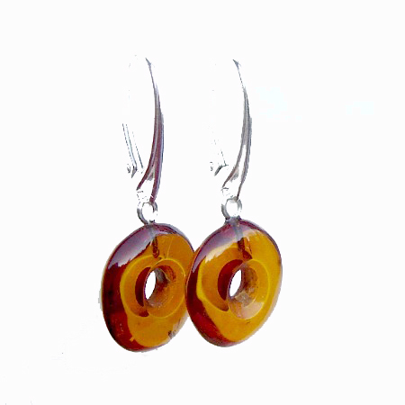 Amber Earrings Honey Circles
