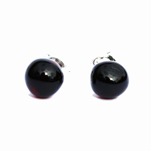 Cherry Amber Studs - Dots