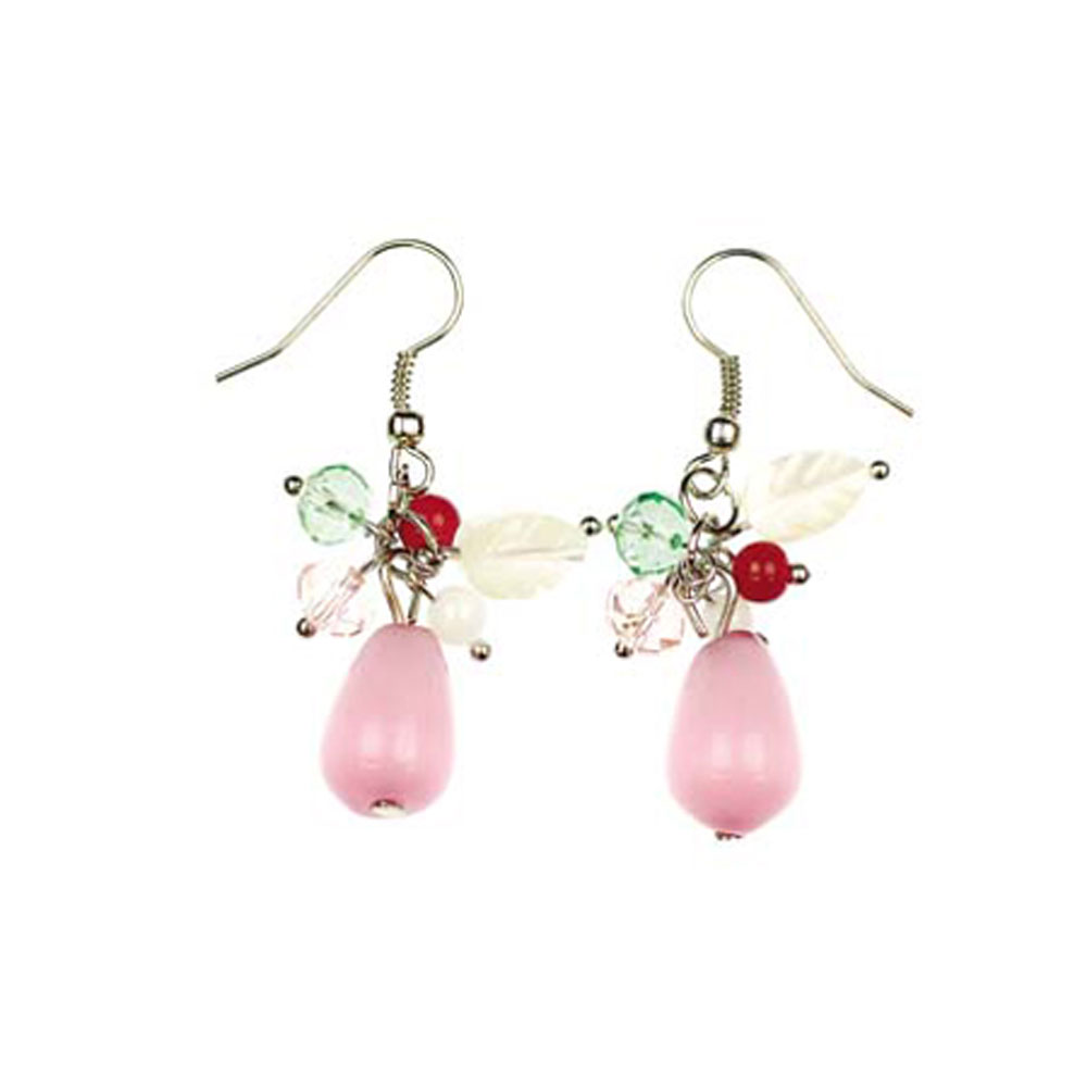 Pale Pink Bead Earrings