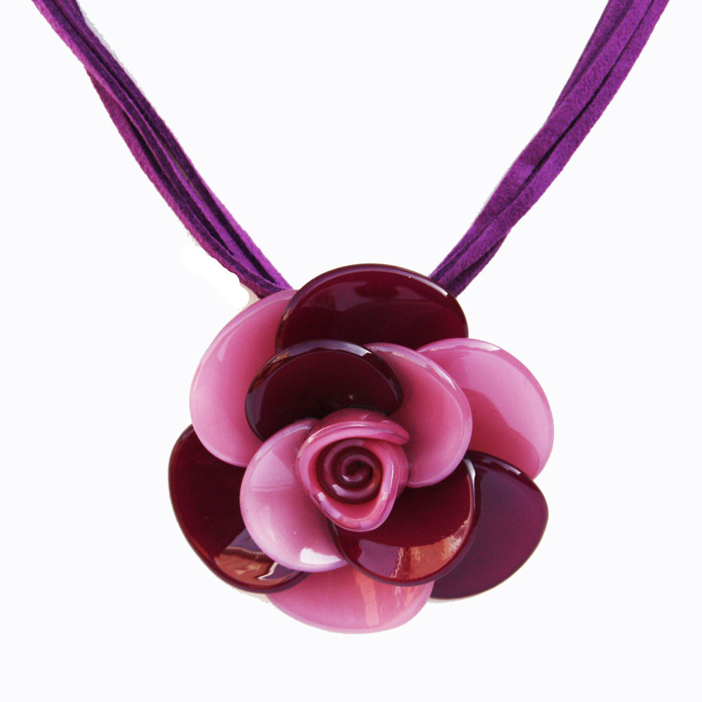 Flower rosette Necklace-Pendant 1527