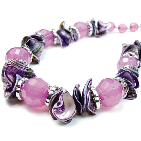 Brightly Pink Shell Necklace