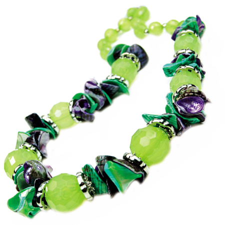 Brightly Green Shell Necklace