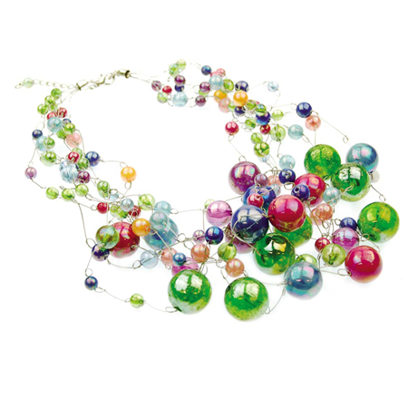 Flamboyant Multi Bead Necklace