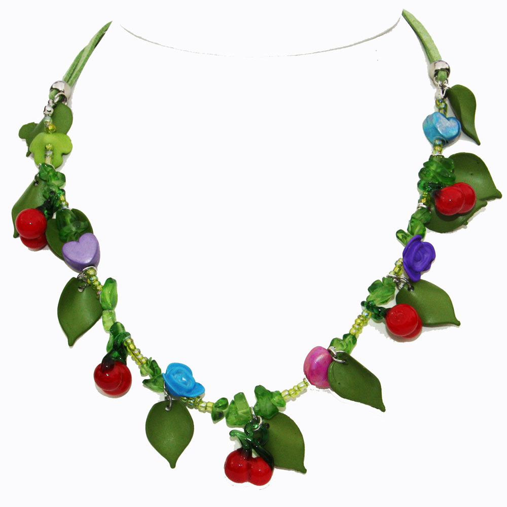 Necklace - Frutti Cherries