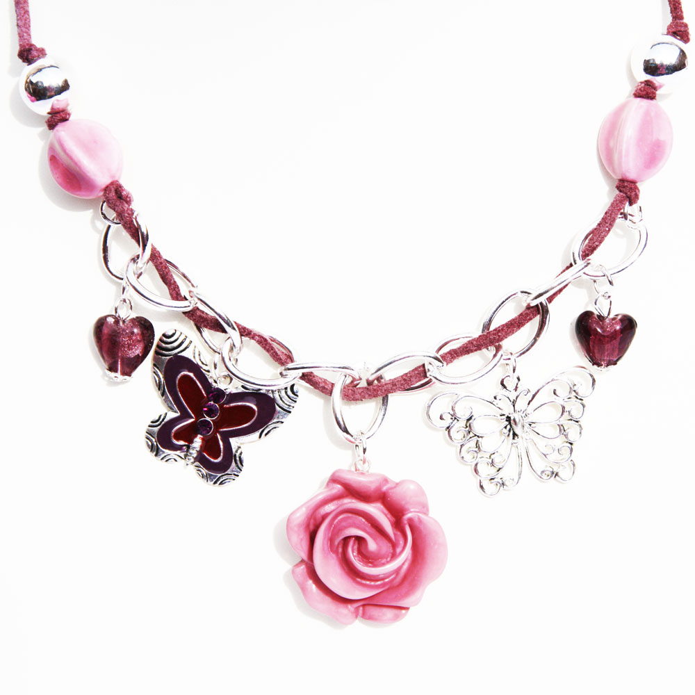 Necklace Flower and Butterfly 4615