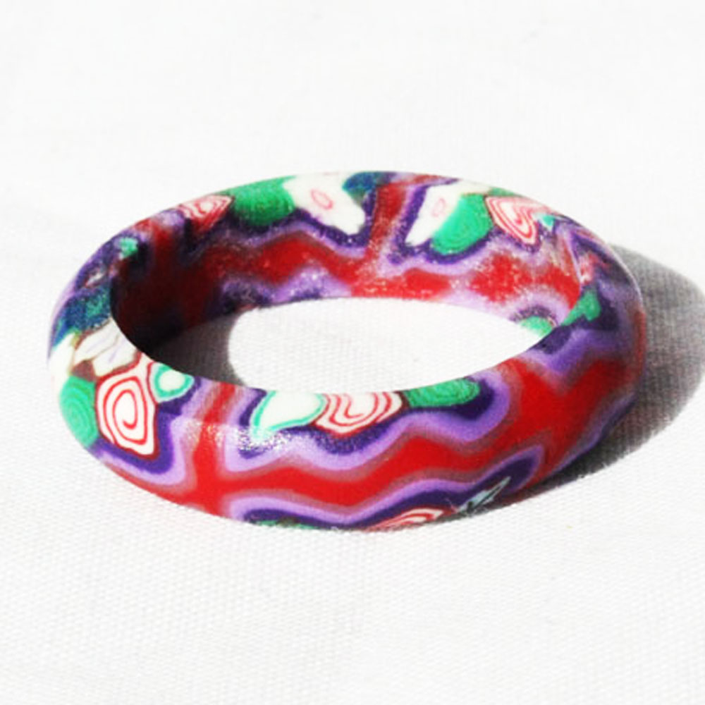 Multi Floral Fimo Ring