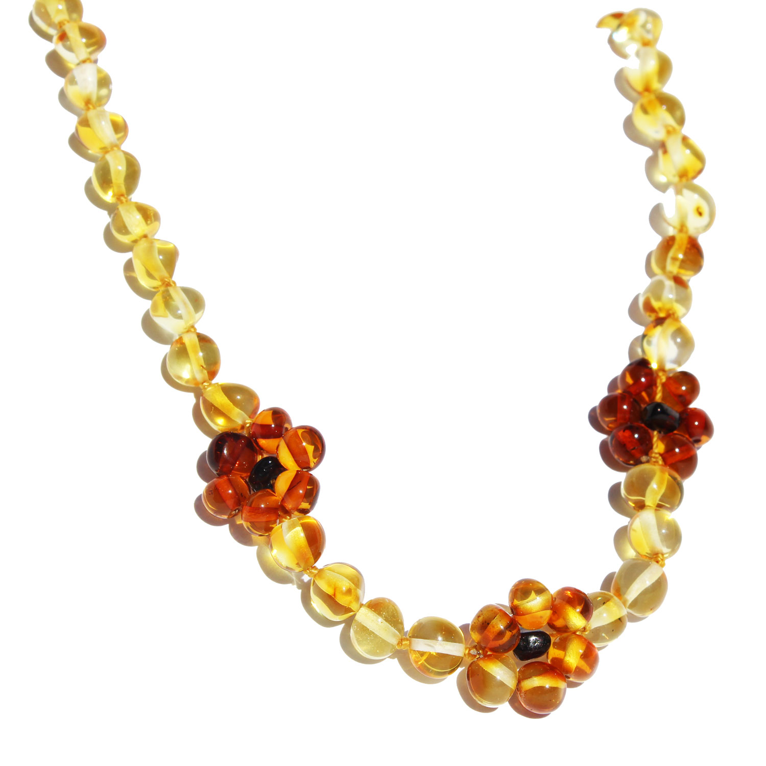 Amber Necklace Flowers