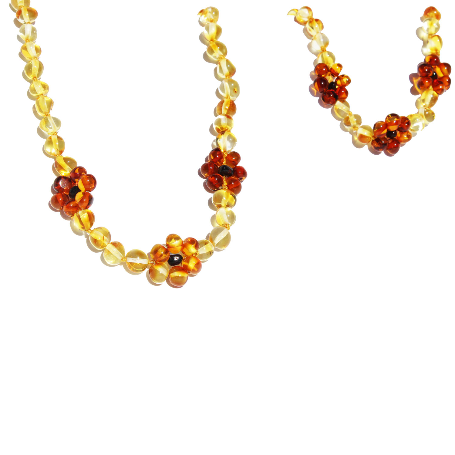 Amber Necklace Flowers