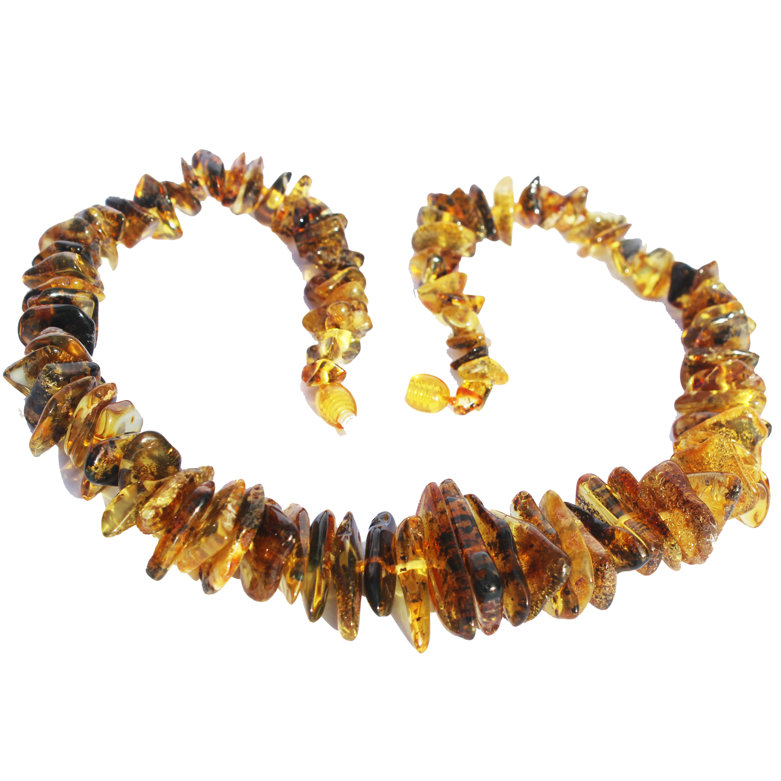 Chunky Green Amber Necklace