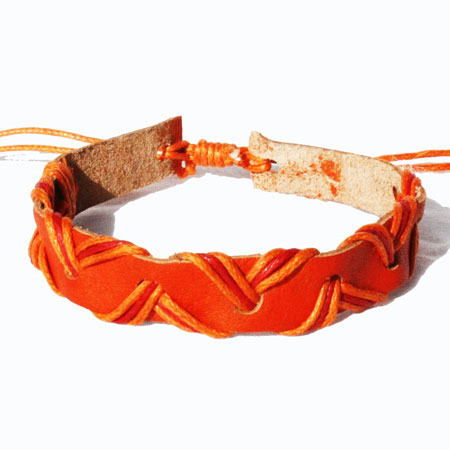 Orange Zig Zag Bracelet