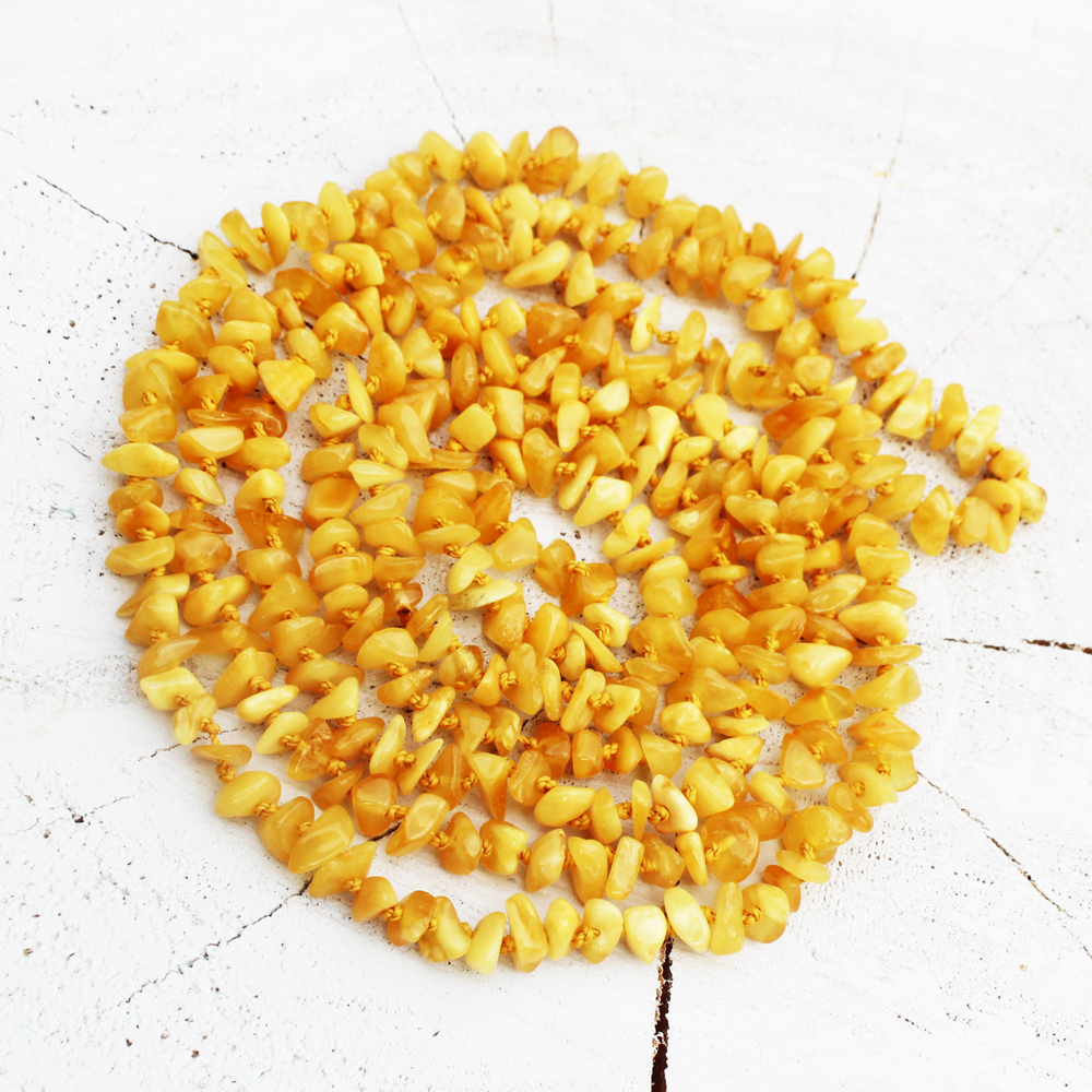 Long Milky Amber Necklace 4 