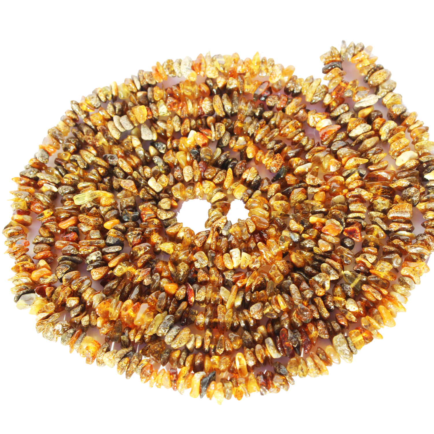 Amber Necklace Extra-Long  Green