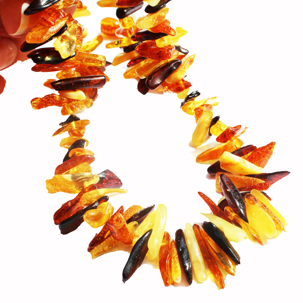 Multi Amber Necklace - Spikes