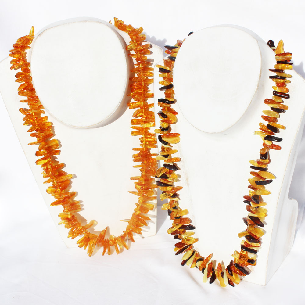 Honey Amber Necklace - Spikes