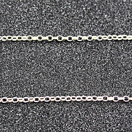 Silver Round Belcher Chain 24 inch.