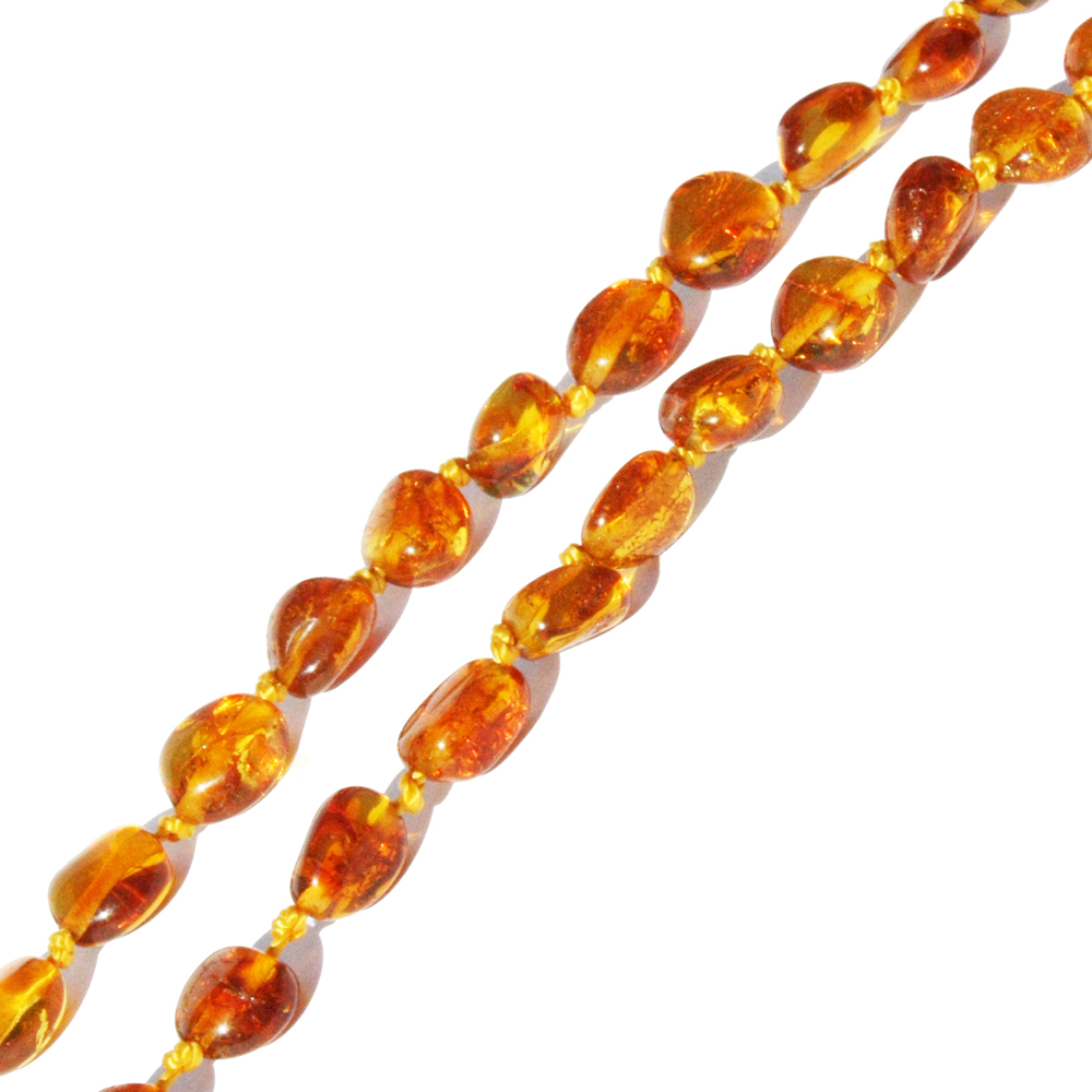 Olive Shape Honey Amber Necklace