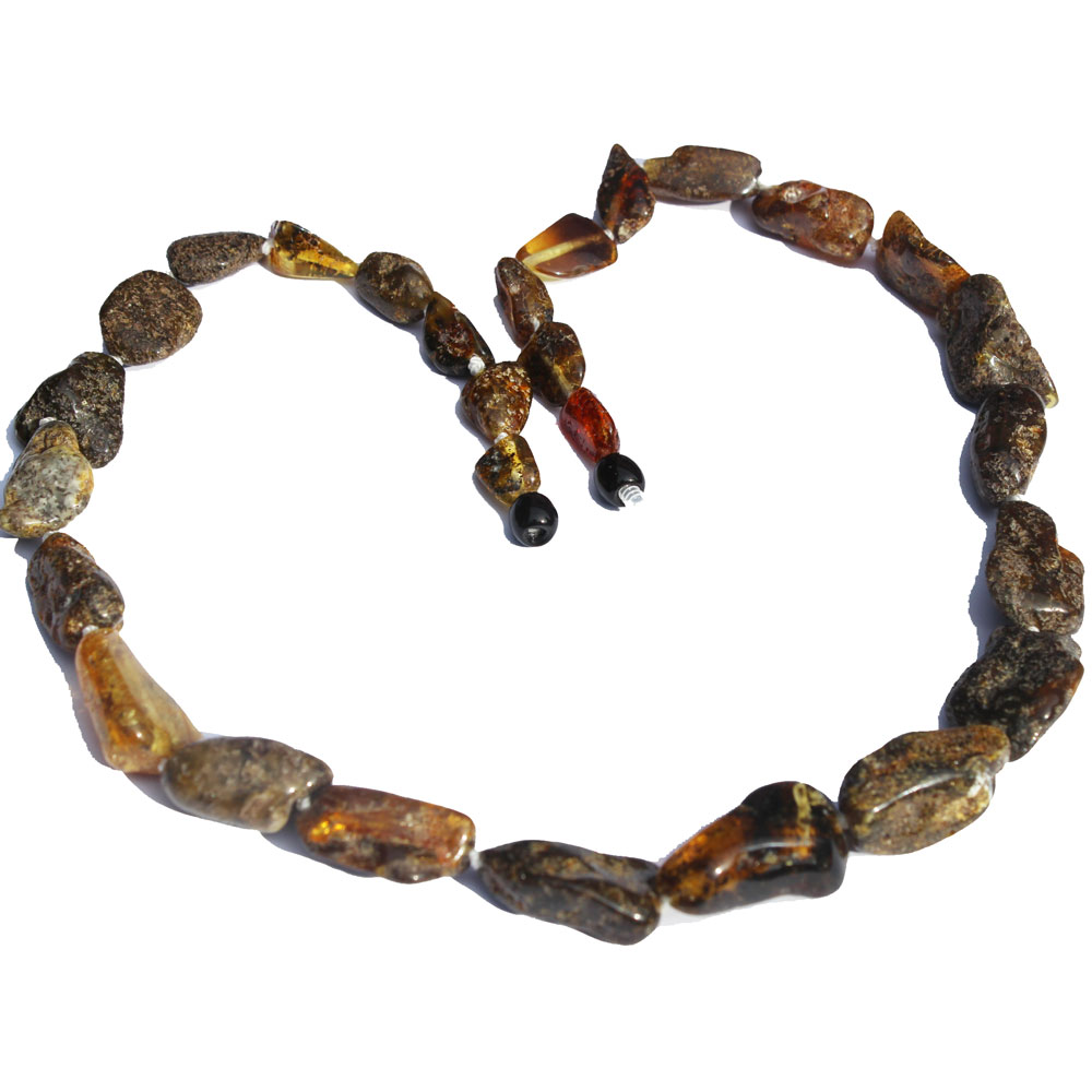 Amber Necklace Green Plums
