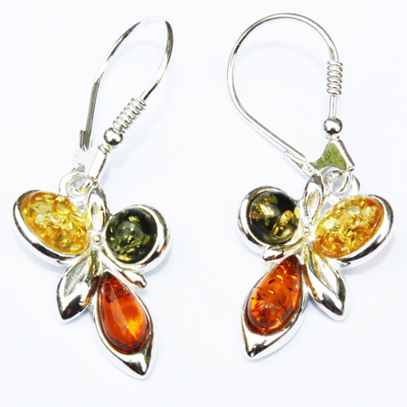 Amber Silver Mix Earrings 46