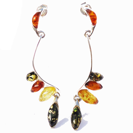 Multi Amber Earrings 4063