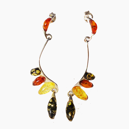 Multi Amber Earrings 4063