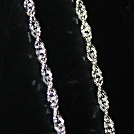 Silver Singapore Chain-Bracelet 7.5 inch.