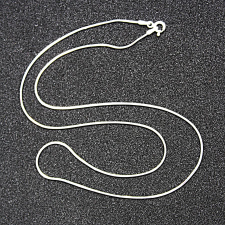 Silver Round Snake Chain 16 