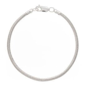 Silver round snake bracelet 7.5 inch.