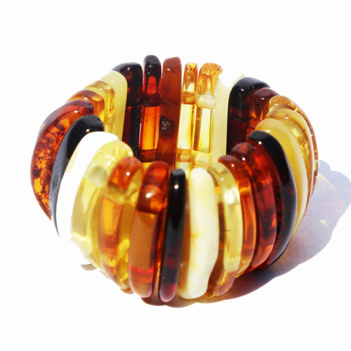Multicolour Amber Ring 605