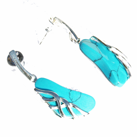 Blue Turquoise Earrings 1309