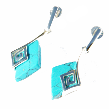 Blue Turquoise Earrings 409