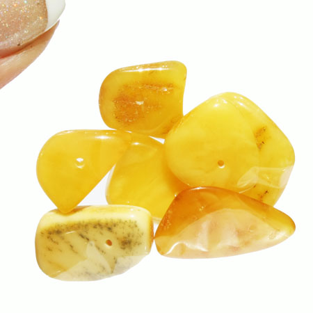 Big White Amber Beads 5gr