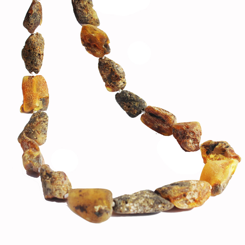Amber Necklace Unpolished Plums