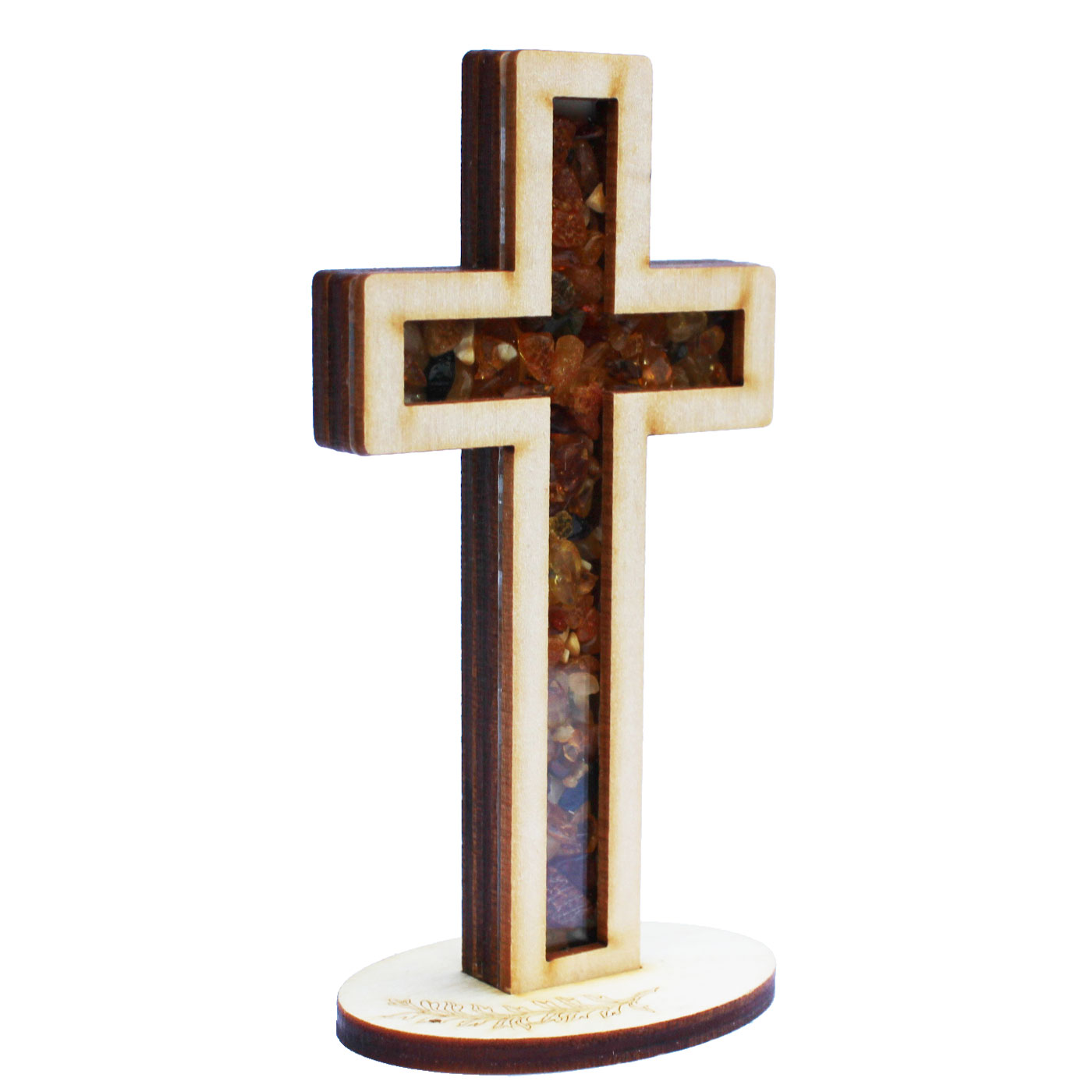 Amber Cross Ornament